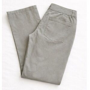 Eileen Fisher Gray Straight Leg Pants Small Stretch Cotton Minimalist Career